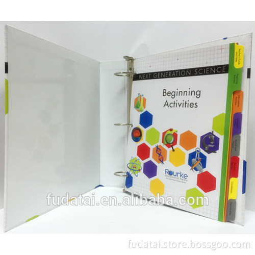 FDT customized office stationery conference folder made from paper cardboard metal ring binder